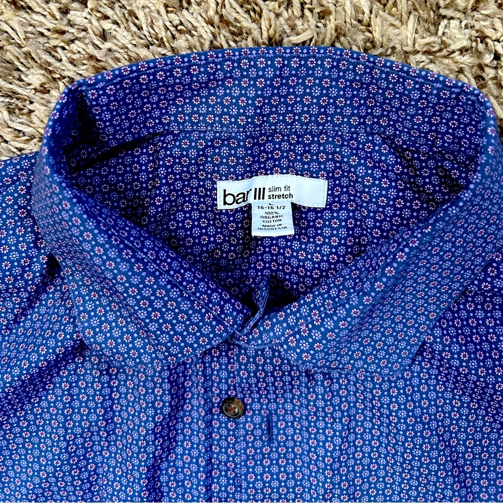 Bar III Mens Large Dress Shirt
